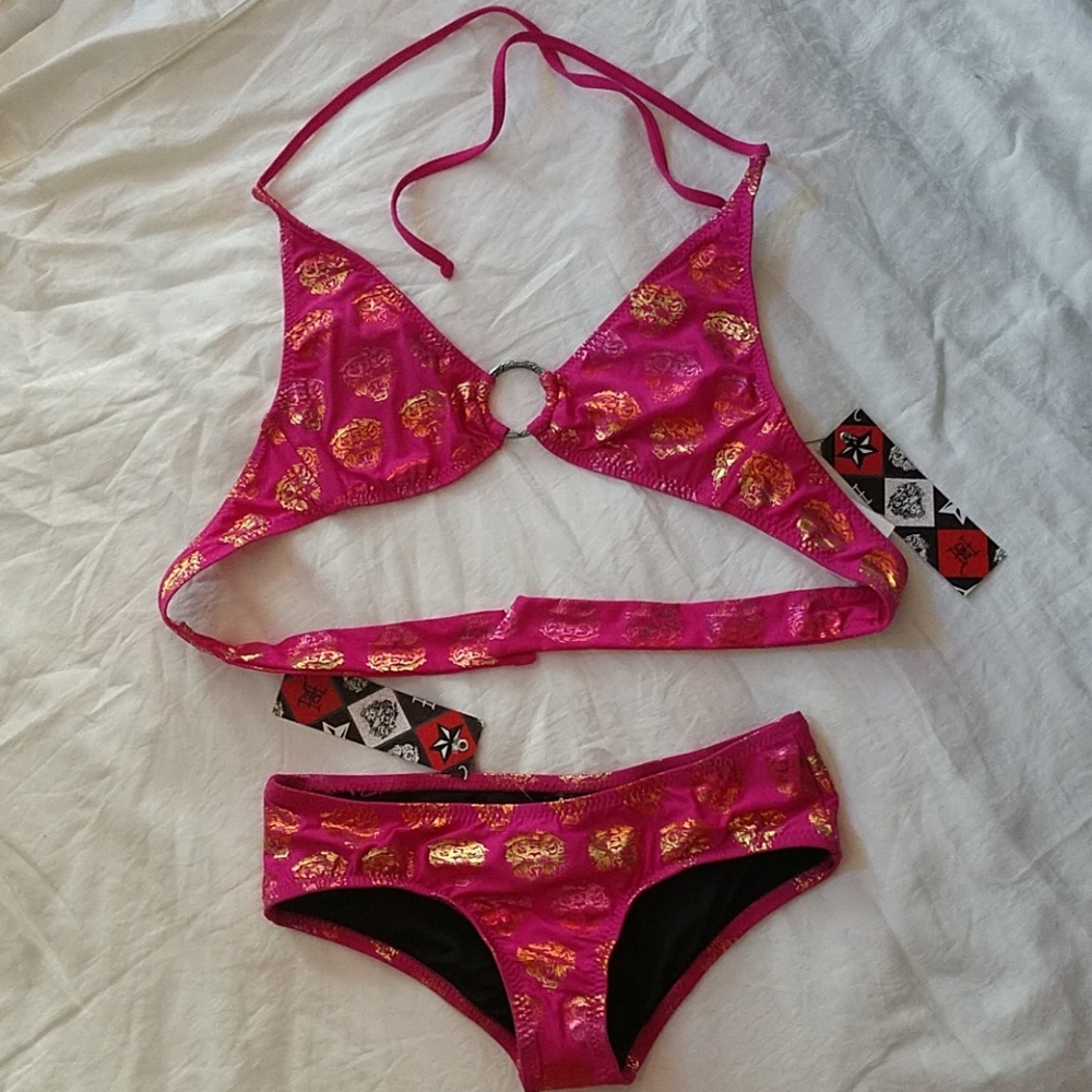 Rare Ed Hardy Tiger print  Swimsuit NWT